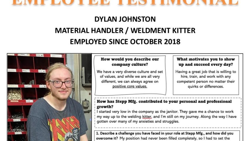 Employee testimonial-Dylan Johnston